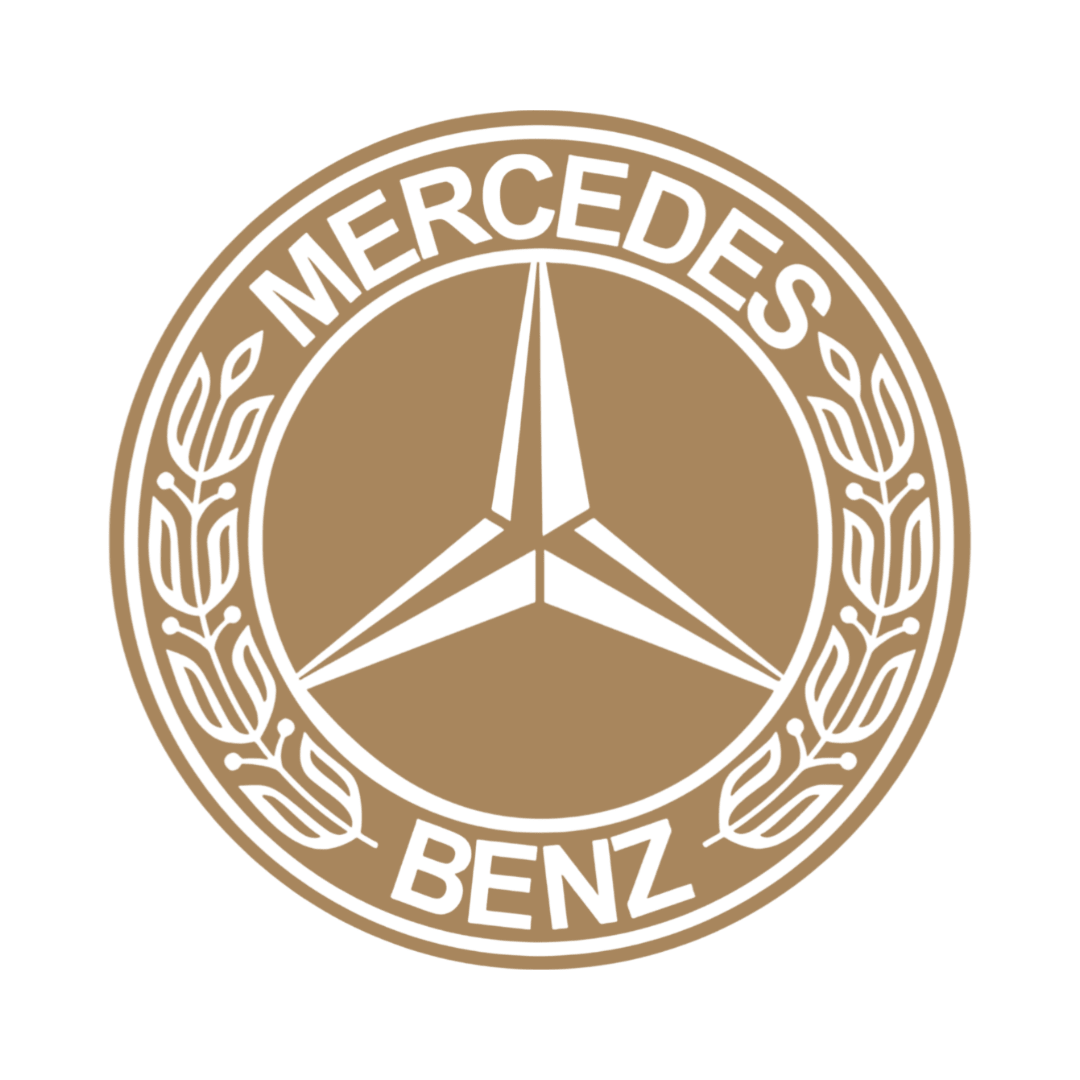 Sticker mercedes rund logo sort - 061 Grøn - KJoF - 100mm x 100mm - Nej tak