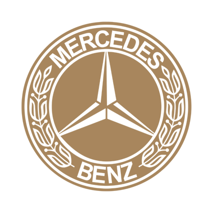 Sticker mercedes rund logo sort - 061 Grøn - KJoF - 100mm x 100mm - Nej tak