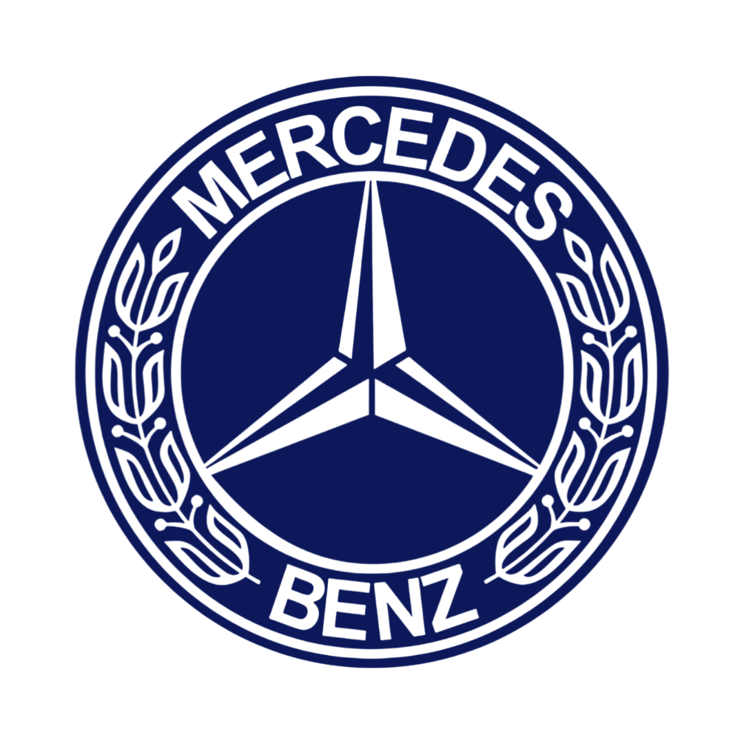 Sticker mercedes rund logo sort - 061 Grøn - KJoF - 100mm x 100mm - Nej tak