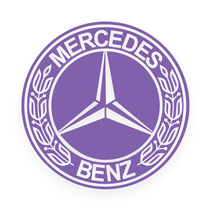 Sticker mercedes rund logo sort - 061 Grøn - KJoF - 100mm x 100mm - Nej tak