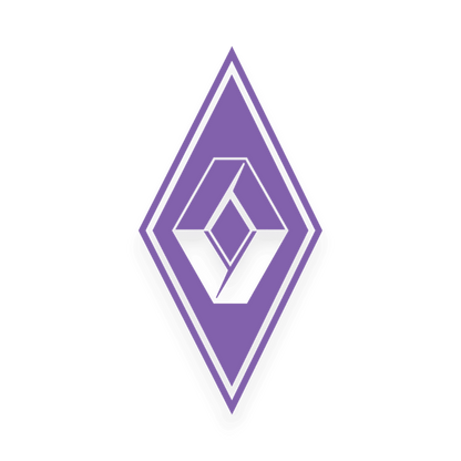 Sticker renault diamond - 061 Grøn - KJoF - 100mm x 199mm - Nej tak