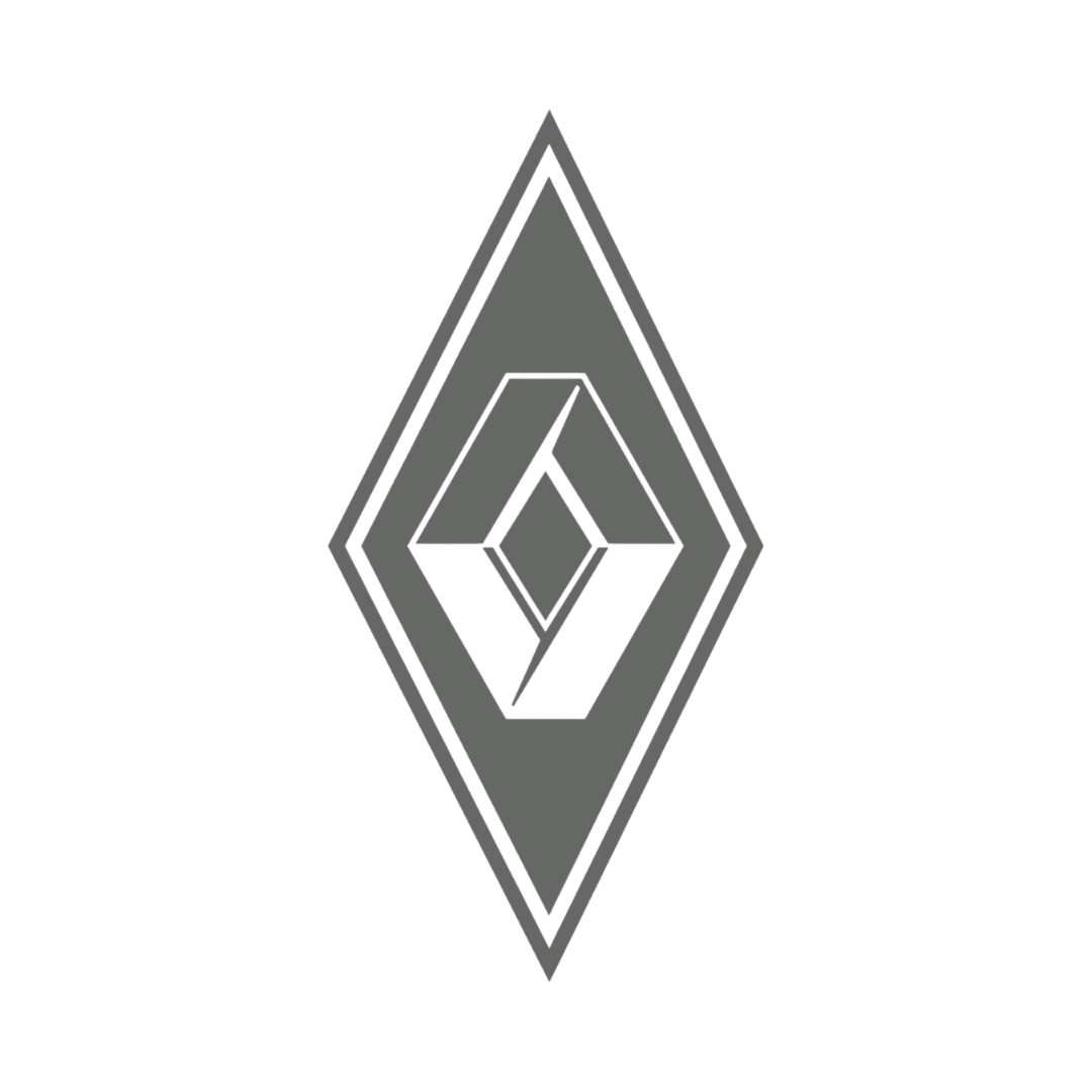 Sticker renault diamond - 061 Grøn - KJoF - 100mm x 199mm - Nej tak