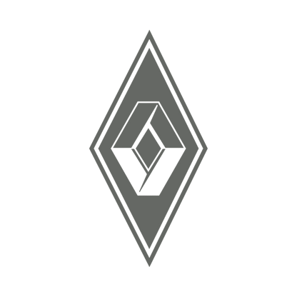 Sticker renault diamond - 061 Grøn - KJoF - 100mm x 199mm - Nej tak
