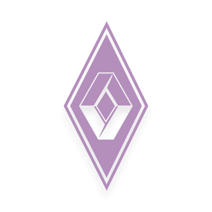 Sticker renault diamond - 061 Grøn - KJoF - 100mm x 199mm - Nej tak