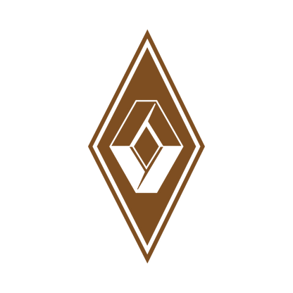Sticker renault diamond - 061 Grøn - KJoF - 100mm x 199mm - Nej tak