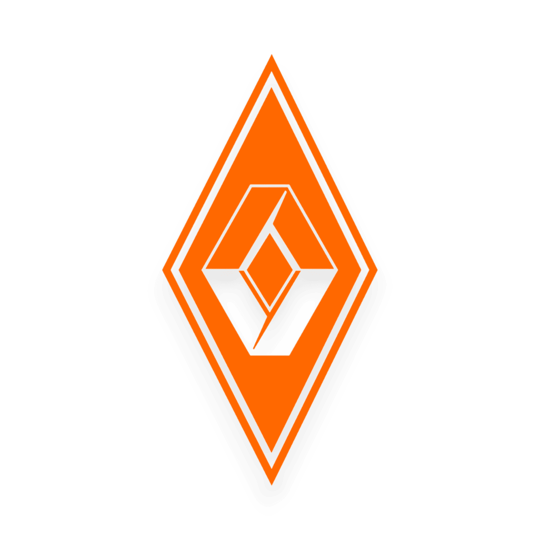 Sticker renault diamond - 035 Lys orange - KJoF - 100mm x 199mm - Nej tak