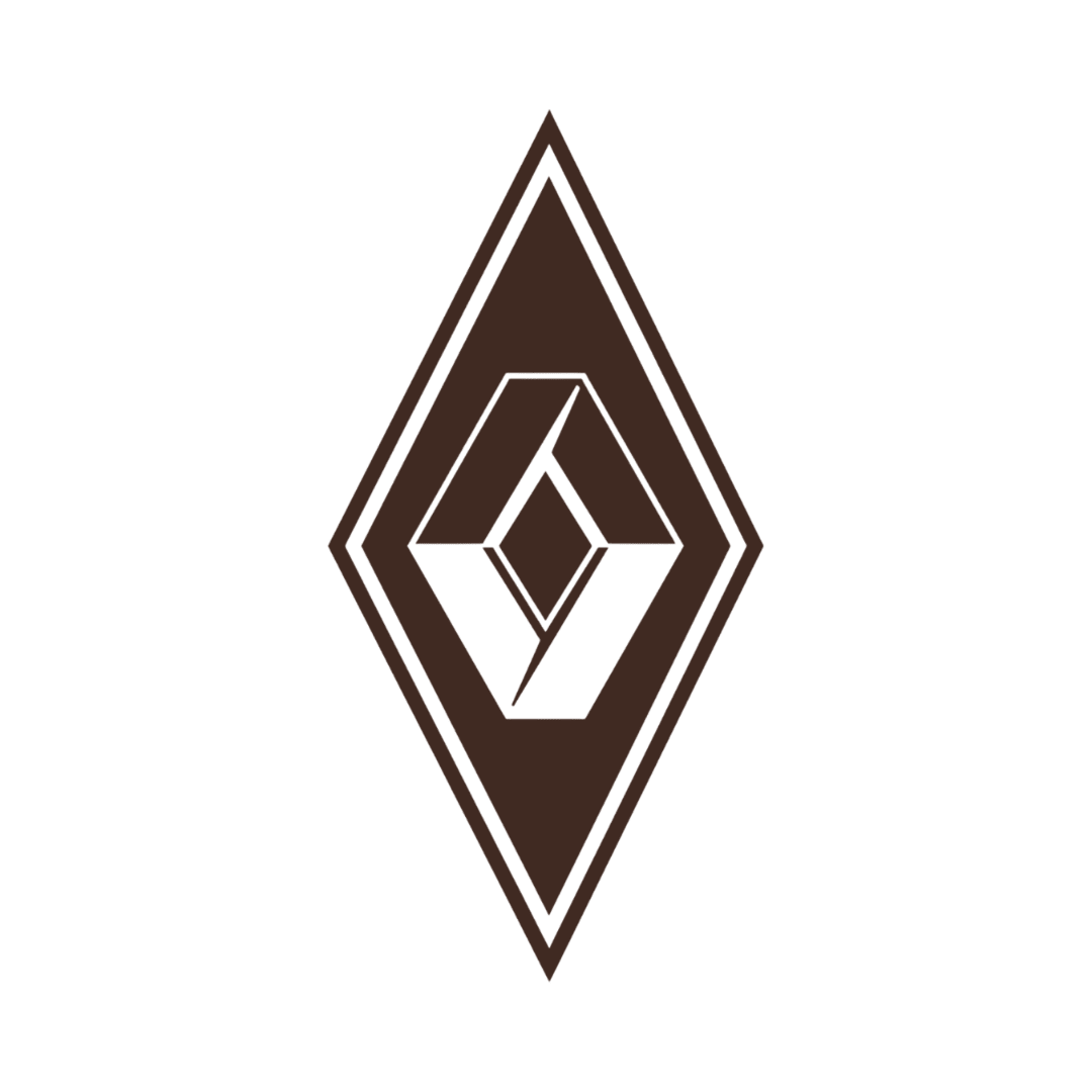 Sticker renault diamond - 061 Grøn - KJoF - 100mm x 199mm - Nej tak