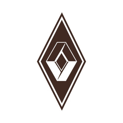 Sticker renault diamond - 061 Grøn - KJoF - 100mm x 199mm - Nej tak