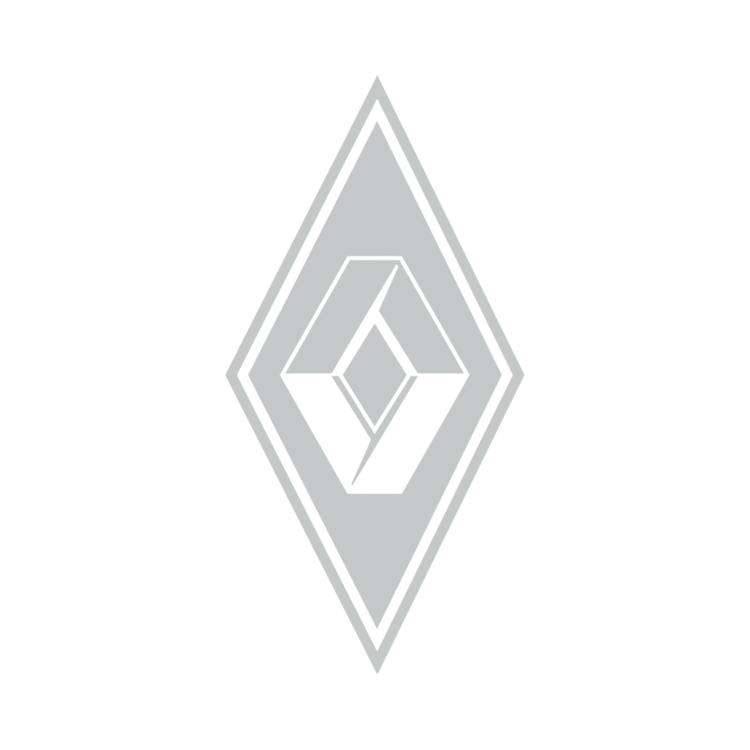 Sticker renault diamond - 072 Lysegrå - KJoF - 100mm x 199mm - Nej tak