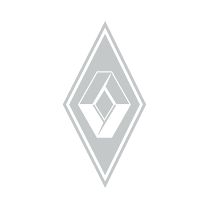 Sticker renault diamond - 072 Lysegrå - KJoF - 100mm x 199mm - Nej tak