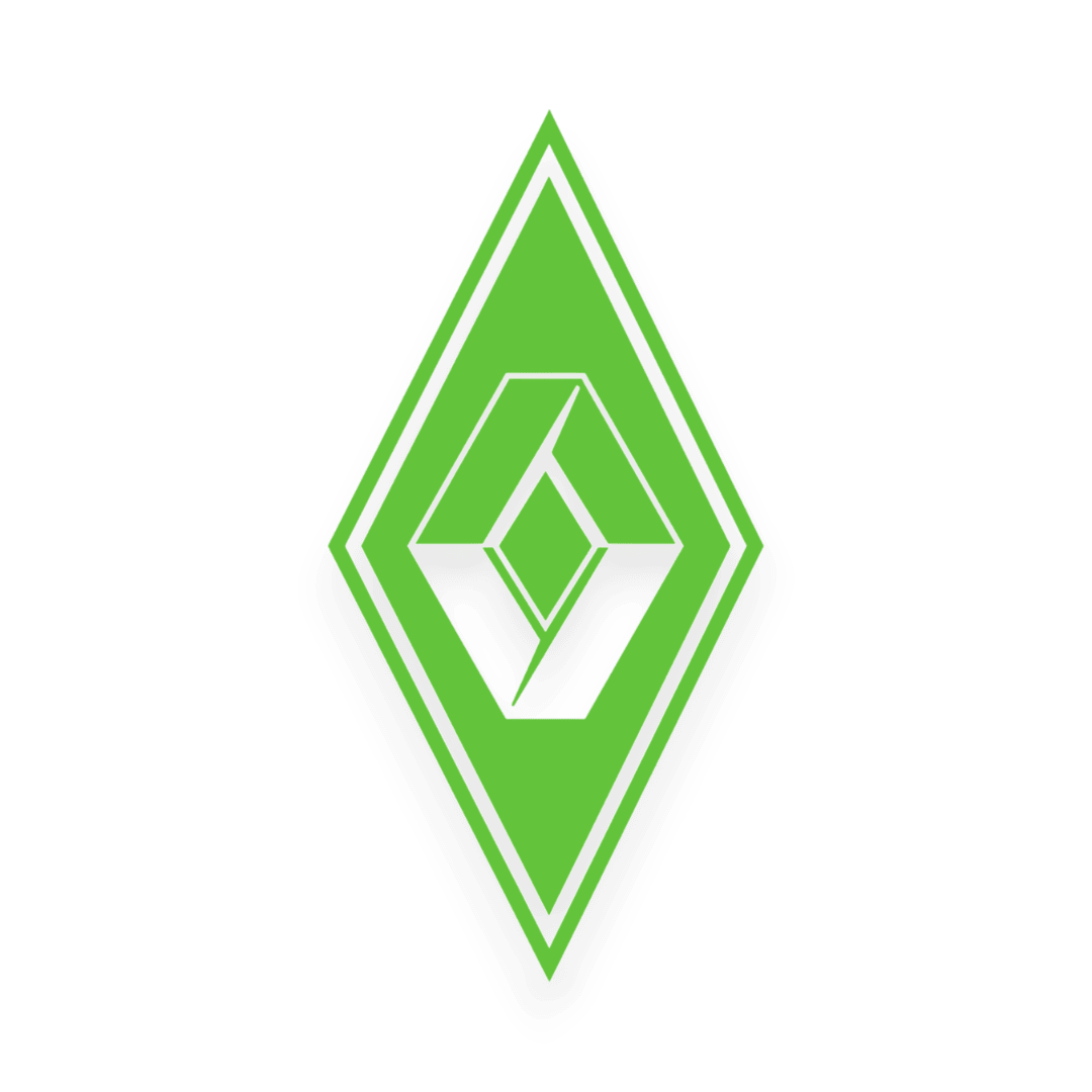 Sticker renault diamond - 063 Lime grøn - KJoF - 100mm x 199mm - Nej tak