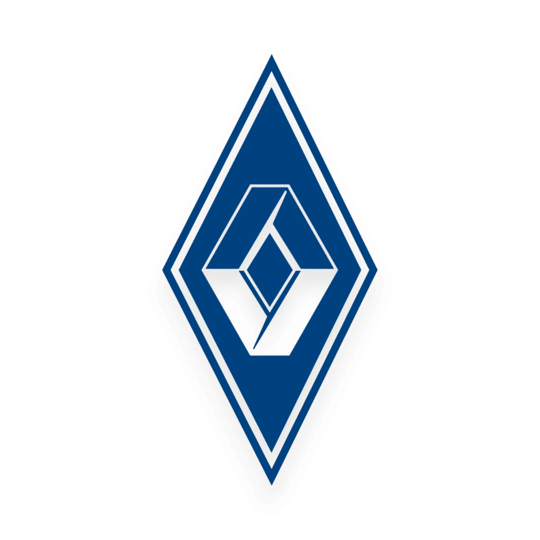 Sticker renault diamond - 061 Grøn - KJoF - 100mm x 199mm - Nej tak