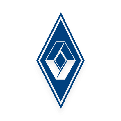 Sticker renault diamond - 061 Grøn - KJoF - 100mm x 199mm - Nej tak