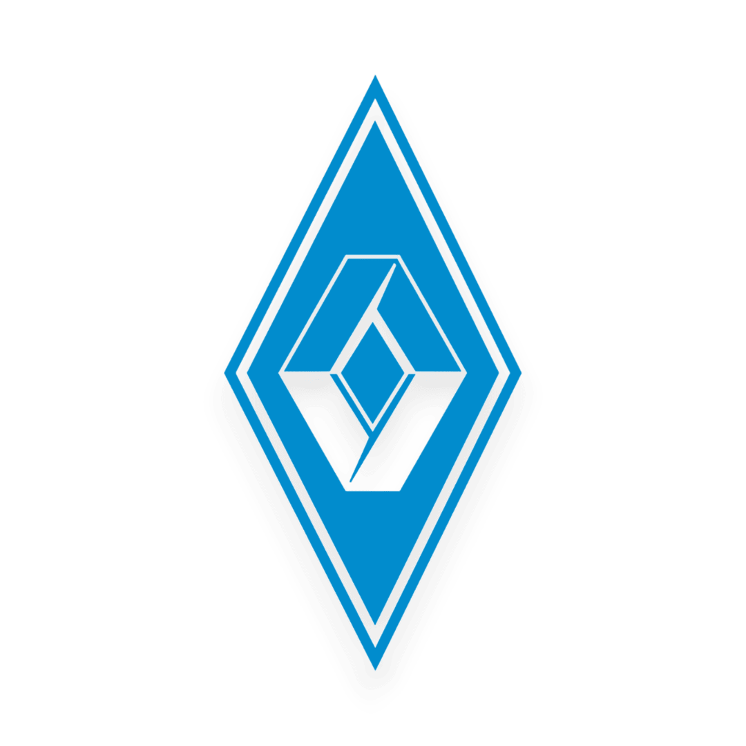 Sticker renault diamond - 061 Grøn - KJoF - 100mm x 199mm - Nej tak