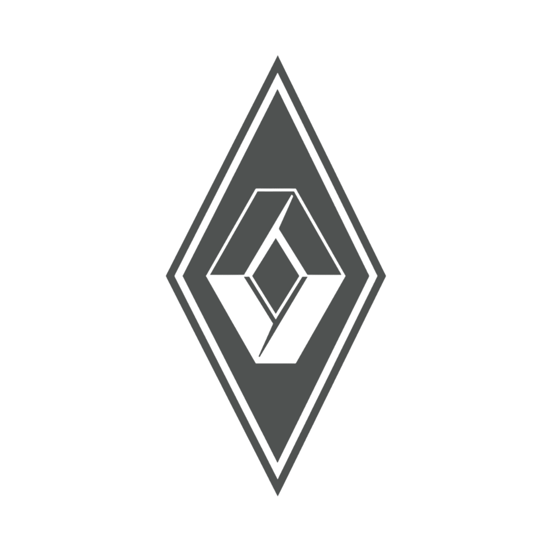 Sticker renault diamond - 061 Grøn - KJoF - 100mm x 199mm - Nej tak
