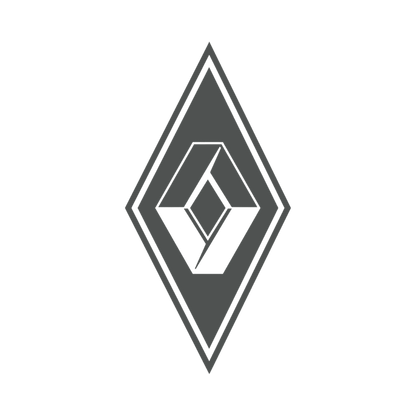 Sticker renault diamond - 061 Grøn - KJoF - 100mm x 199mm - Nej tak