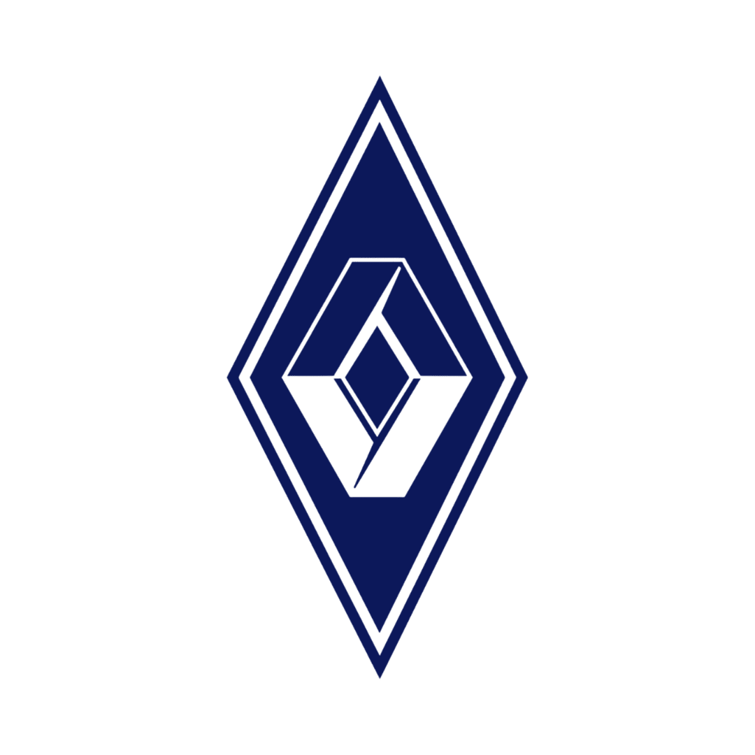 Sticker renault diamond - 061 Grøn - KJoF - 100mm x 199mm - Nej tak