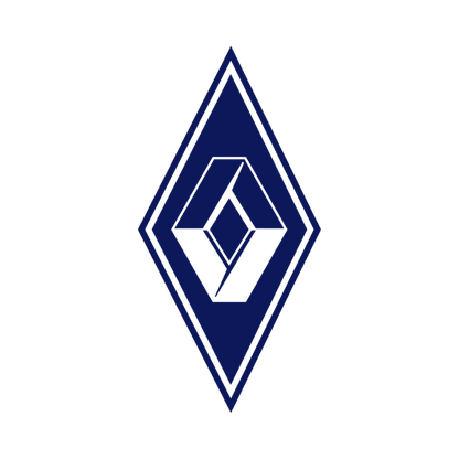 Sticker renault diamond - 061 Grøn - KJoF - 100mm x 199mm - Nej tak