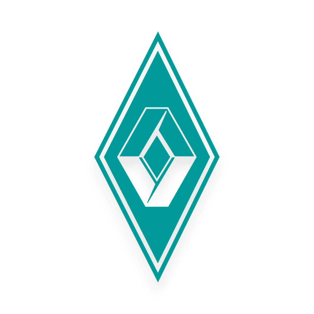 Sticker renault diamond - 061 Grøn - KJoF - 100mm x 199mm - Nej tak