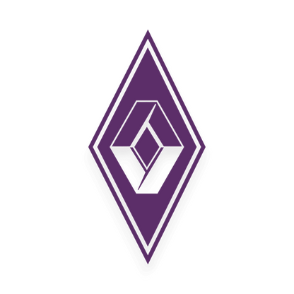 Sticker renault diamond - 061 Grøn - KJoF - 100mm x 199mm - Nej tak