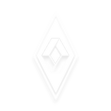 Sticker renault diamond - 010 Hvid - KJoF - 100mm x 199mm - Nej tak
