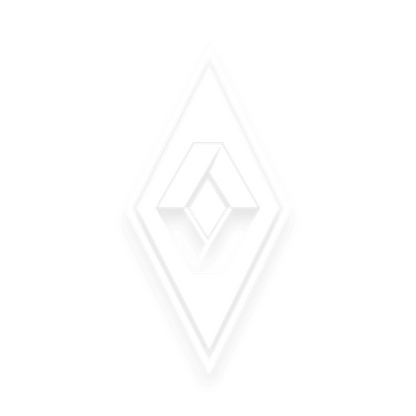Sticker renault diamond - 010 Hvid - KJoF - 100mm x 199mm - Nej tak