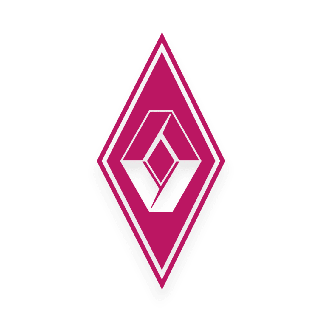 Sticker renault diamond - 041 Pink - KJoF - 100mm x 199mm - Nej tak