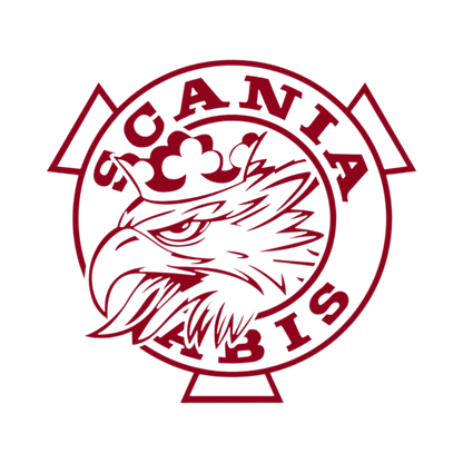 Sticker scania griff - 030 Mørkerød - KJoF - 100mm x 93mm - Ja tak