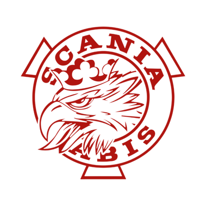 Sticker scania griff - 031 Rød - KJoF - 100mm x 93mm - Ja tak