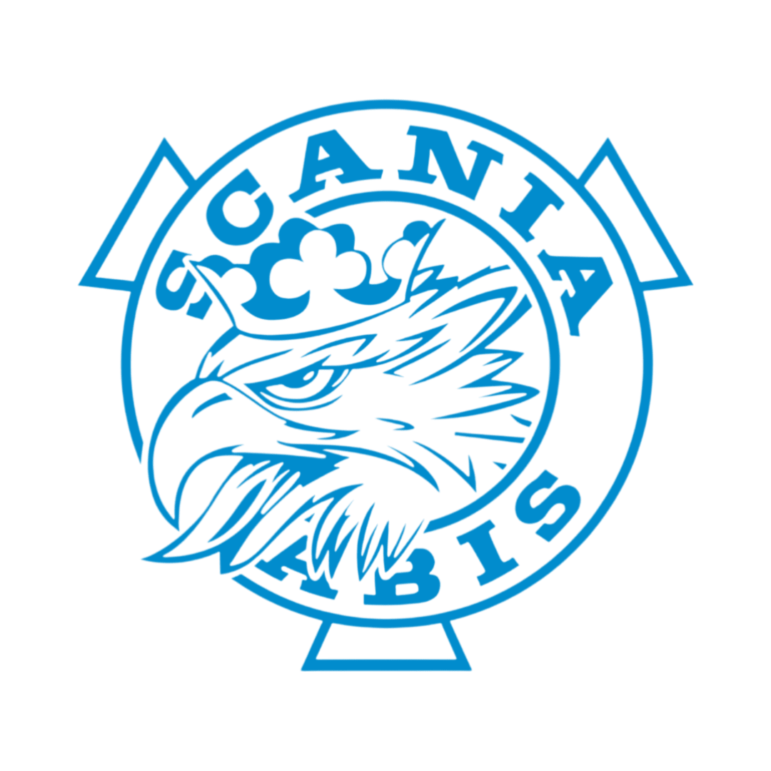 Sticker scania griff - 053 Lyseblå - KJoF - 100mm x 93mm - Ja tak