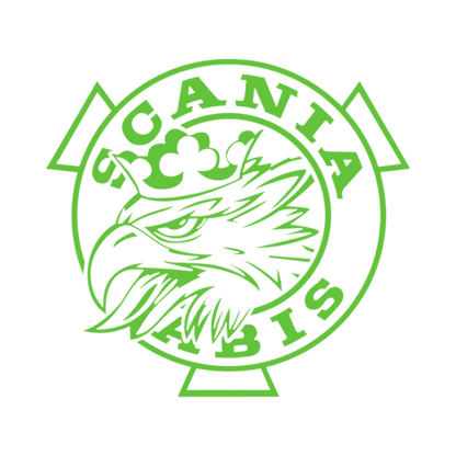 Sticker scania griff - 063 Lime grøn - KJoF - 100mm x 93mm - Ja tak