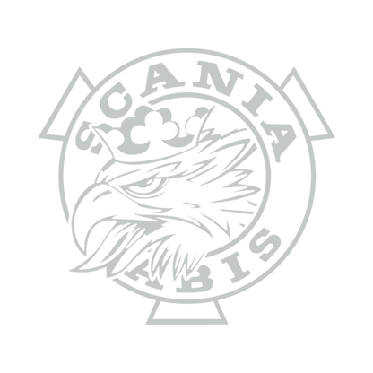 Sticker scania griff - 090 Sølv metallic - KJoF - 100mm x 93mm - Ja tak