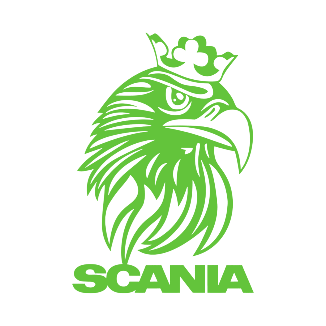 Sticker scania griff krone - 063 Lime grøn - KJoF - 100mm x 143mm - Nej tak