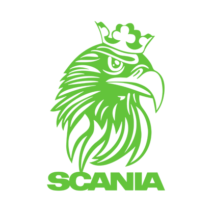 Sticker scania griff krone - 063 Lime grøn - KJoF - 100mm x 143mm - Nej tak