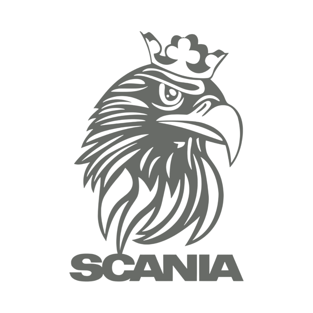 Sticker scania griff krone - 071 Grå - KJoF - 100mm x 143mm - Nej tak