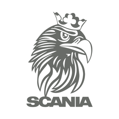 Sticker scania griff krone - 071 Grå - KJoF - 100mm x 143mm - Nej tak