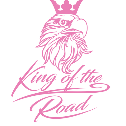 Sticker scania king of the road - 045 Lyserød - KJoF - 100mm x 123mm - Nej tak