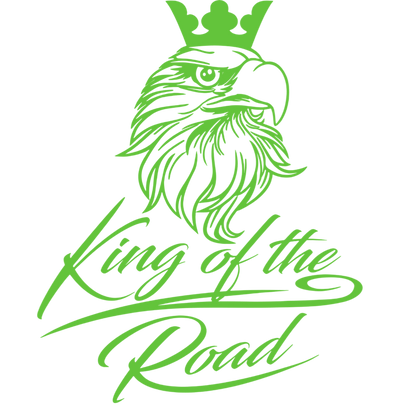 Sticker scania king of the road - 063 Lime grøn - KJoF - 100mm x 123mm - Nej tak