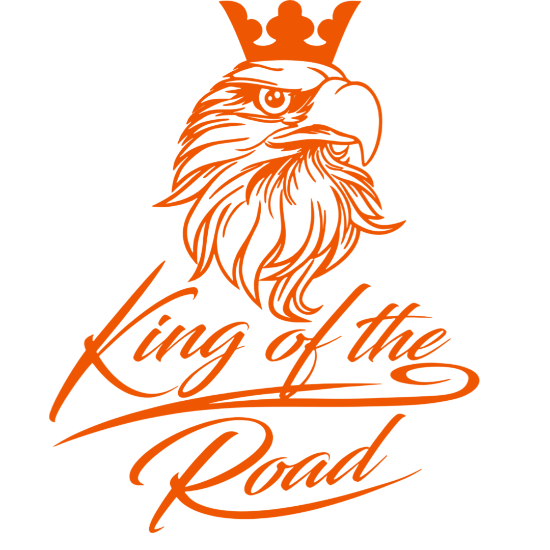 Sticker scania king of the road - 034 Orange - KJoF - 100mm x 123mm - Nej tak