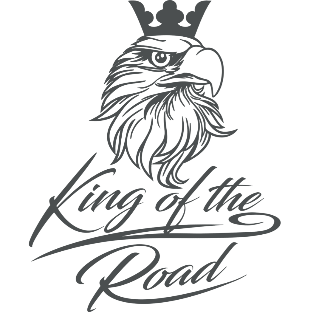 Sticker scania king of the road - 073 Mørkegrå - KJoF - 100mm x 123mm - Nej tak