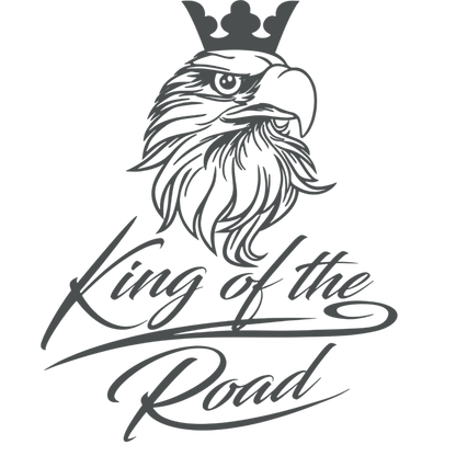 Sticker scania king of the road - 073 Mørkegrå - KJoF - 100mm x 123mm - Nej tak