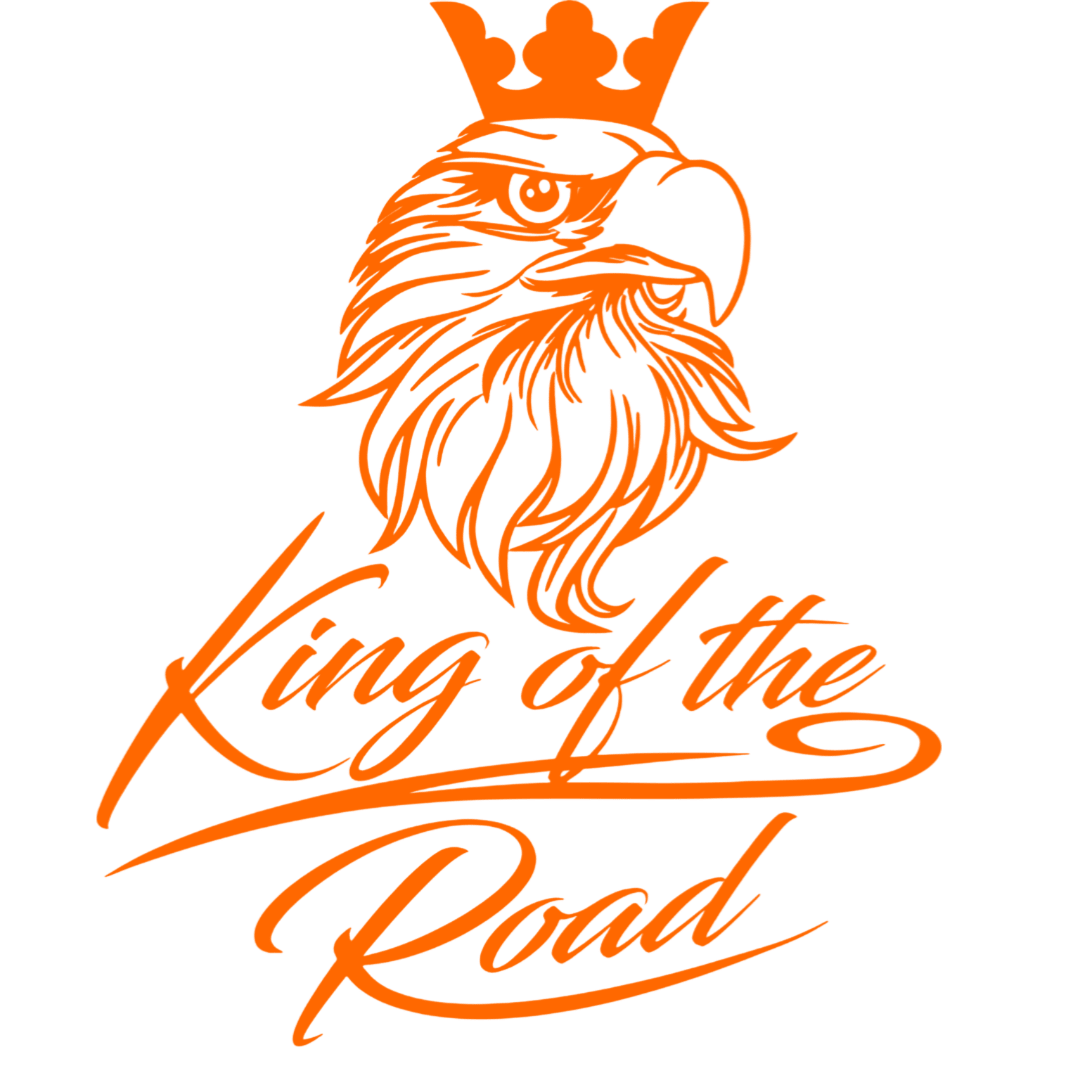 Sticker scania king of the road - 035 Lys orange - KJoF - 100mm x 123mm - Nej tak