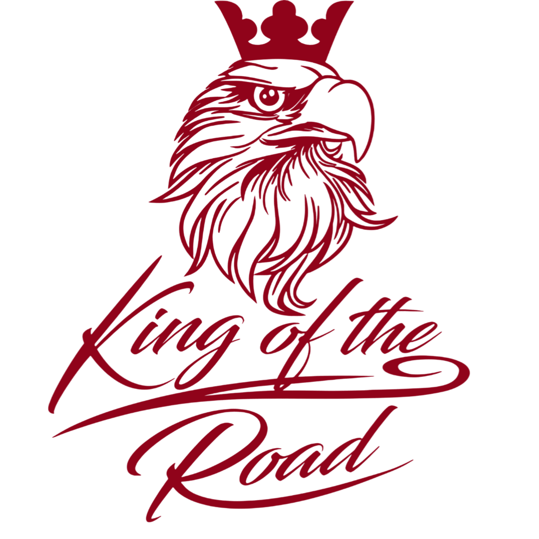 Sticker scania king of the road - 030 Mørkerød - KJoF - 100mm x 123mm - Nej tak