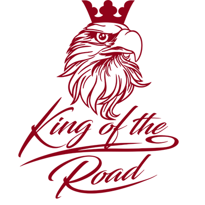 Sticker scania king of the road - 030 Mørkerød - KJoF - 100mm x 123mm - Nej tak