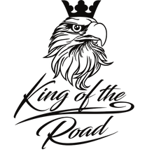 Sticker scania king of the road - 010 Hvid - KJoF - 100mm x 123mm - Nej tak