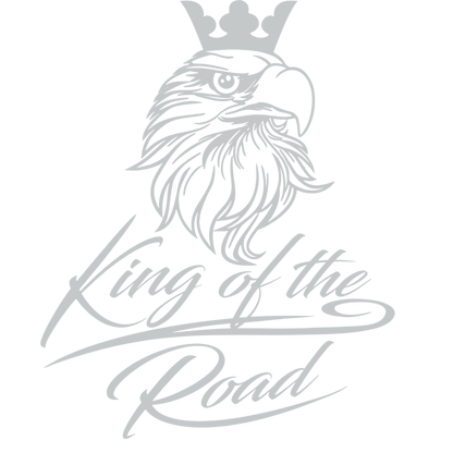 Sticker scania king of the road - 072 Lysegrå - KJoF - 100mm x 123mm - Nej tak