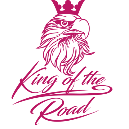 Sticker scania king of the road - 041 Pink - KJoF - 100mm x 123mm - Nej tak