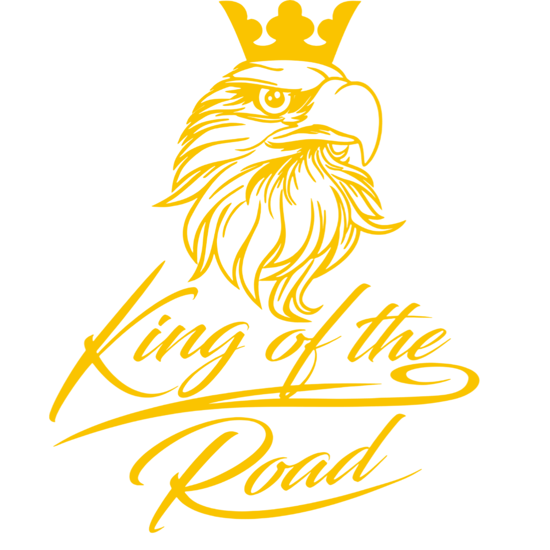 Sticker scania king of the road - 021 Gul - KJoF - 100mm x 123mm - Nej tak
