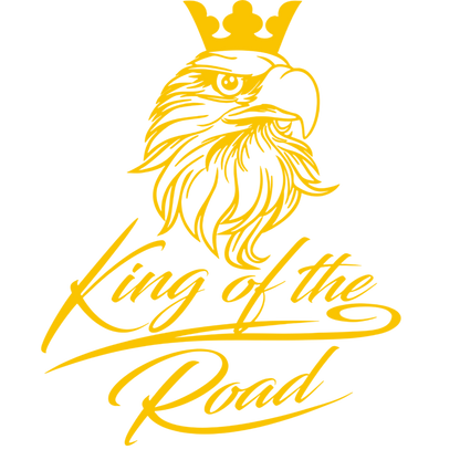 Sticker scania king of the road - 021 Gul - KJoF - 100mm x 123mm - Nej tak