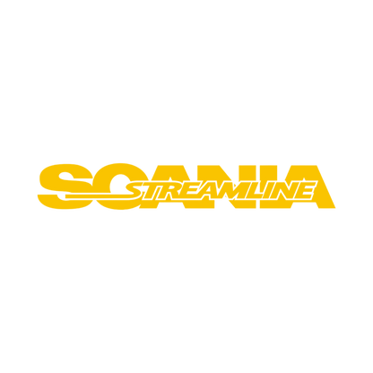 Sticker scania streamline - 021 Gul - KJoF - 100mm x 15mm - Nej tak